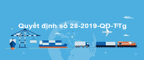 Quyết định số 28-2019-QĐ-TTg