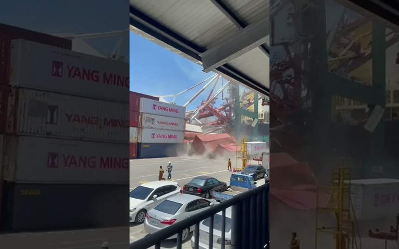 vu sap gian cau tai cang kaohsiung