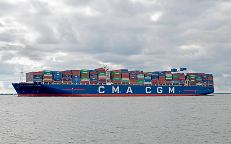 CMA CGM đặt mức PCS 1500 đô la Mỹcont lạnh