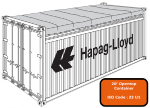 20′ Open Top (Tarpaulin) Container