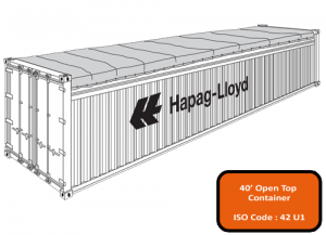40′ Open Top (Tarpaulin) Container