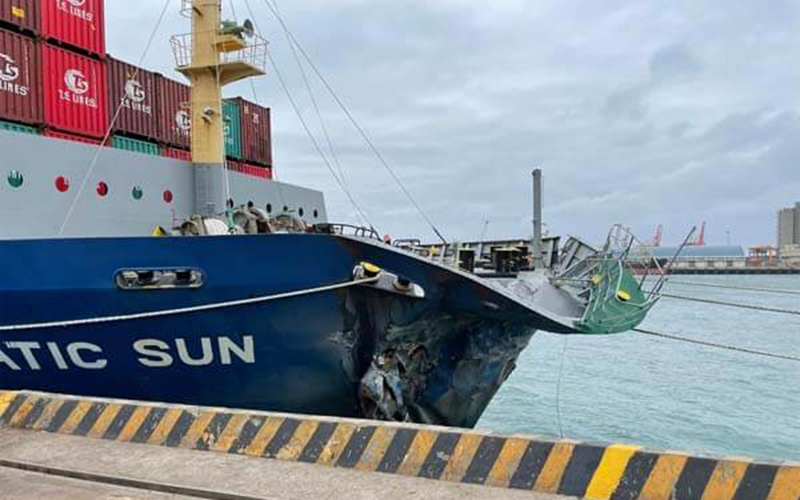 Video va chạm tại bến tàu container Đài Loan